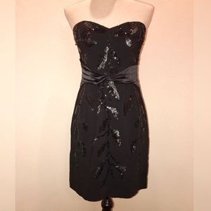 Black BCBG Maxazria sequin cocktail dress